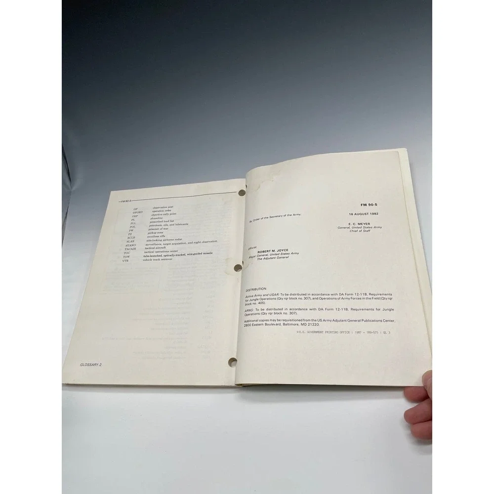 FM 95-5 Jungle Operations Military‎ Field Manual Vintage